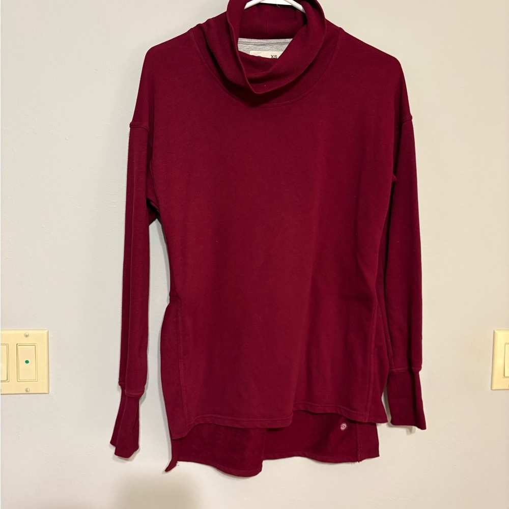 Champion Red Cowl Turtleneck Sweatshirt